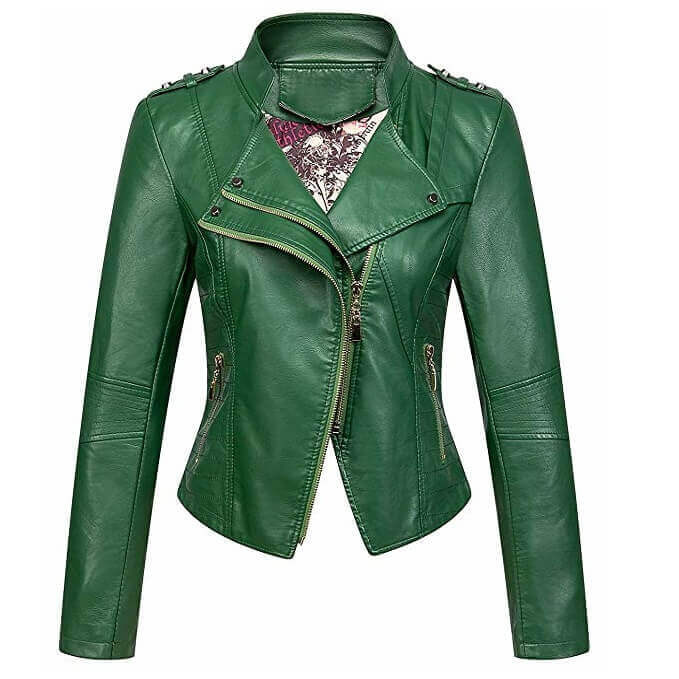 Women Leather Jackets Designs #JAW014