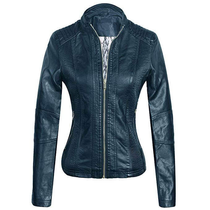 Women Leather Jackets Designs #JAW015