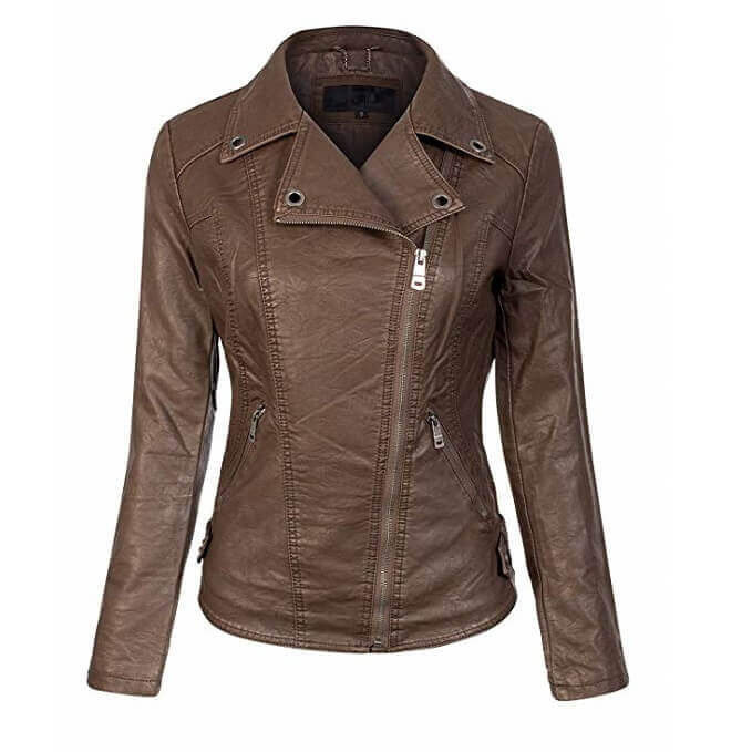 Women Leather Jackets Designs #JAW016