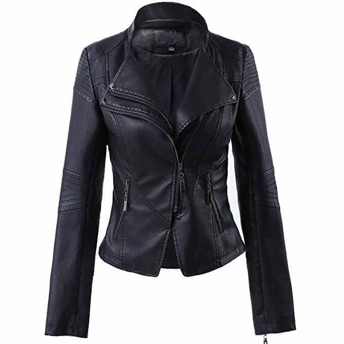 Women Leather Jackets Designs #JAW018