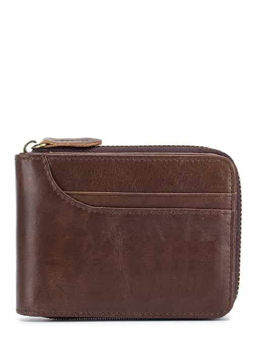 Leather Zipper Wallet Designs #WZP020